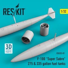1/32 F-100 Super Sabre 275 & 335 gallon fuel tanks