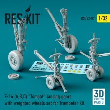 1/32 Grumman F-14 Tomcat landing gears with weighted wheels