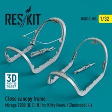 1/32 Close canopy frame Mirage 2000 B,D,N for Kitty Hawk