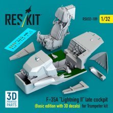 1/32 F-35A Lightning II late cockpit Basic ed.