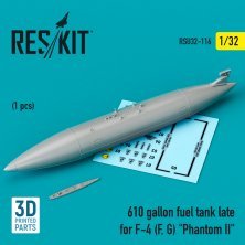 1/32 610 gallon fuel tank late for McDonnell F-4F/F-4G Phantom