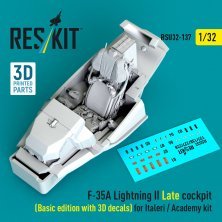 ResKit 1/32 F-35A Lightning II Late Cockpit Basic IT/AC