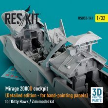 1/32 Mirage 2000D cockpit Detailed edition for Kitty Hawk