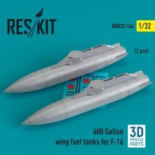 1/32 600 Gallon wing fuel tanks F-16 2 pcs.