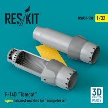 1/32 F-14D Tomcat open exhaust nozzles for Trumpeter