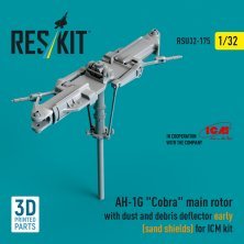 1/32 AH-1G Cobra main rotor with dust & debris deflector