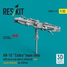 1/32 AH-1G Cobra main rotor with dust & debris deflector