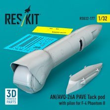 Reskit 1/32 AN/AVQ-26A PAVE Tack Pod with Pylon F-4