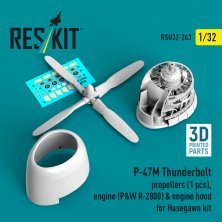 Reskit 1/32 Motor P-47M Propeller Motorhaube Reskit 1/32 Motor P-47M Propeller Motorhaube