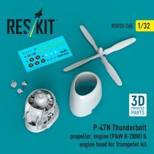 ResKit 1/32 P-47N Thunderbolt H�lice Moteur Capot