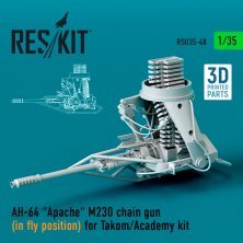 1/35 Boeing/Hughes AH-64 Apache M230 chain gun in fly position