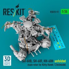Reskit 1/35 SH-60B SH-60F HH-60H Rotor Principal D�pli�