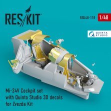 1/48 Mi-24 Cockpit set with Quinta 3D