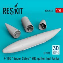 1/48 F-100 Super Sabre 200 gallon fuel tanks