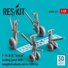 1/48 F-14B/D Tomcat landing gears weighted wheels for GWH