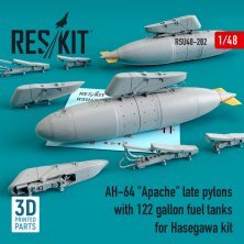 1/48 AH-64 Apache late pylons with 122 gallon fuel
