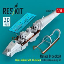 1/48 Rafale B cockpit Basic ed.with 3D for Revell/Academy