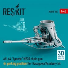 1/48 AH-64 Apache M230 chain gun in parking position