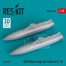 1/48 600 Gallon wing fuel tanks F-16 2 pcs.