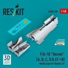 1/48 F/A-18 Hornet wheel bays for Kinetic