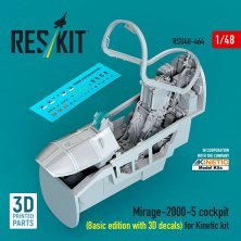1/48 Mirage 2000-5 cockpit Basic ed.with 3D for Kinetic
