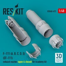 RESKIT 1/48 F-111 A/B/C/D/E Tuy�res d'�chappement ouvertes/ferm�