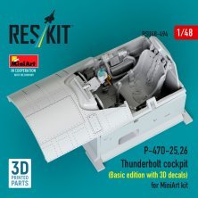 Reskit 1/48 P-47D-25/26 Thunderbolt Cockpit for Miniart