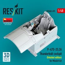 RESKIT 1/48 P-47D-25/26 Thunderbolt Cockpit Detail Miniart