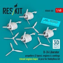 Reskit 1/48 B-24 Liberator H�lices Moteurs Capots