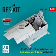 RESKIT 1/48 P-47D-10/11 Thunderbolt Cockpit for Miniart