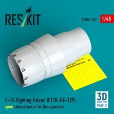 Reskit 1/48 Tuy�re ouverte F-16 Fighting Falcon Hasegawa