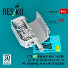Reskit 1/48 T700 Motor links und offene Triebwerksverkleidungen Reskit 1/48 T700 Motor links und offene Triebwerksverkleidungen
