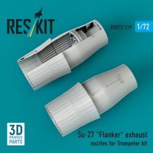 1/72 Su-27 Flanker exhaust nozzles for Trumpeter