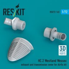 ResKit 1/72 HC.2 Westland Wessex Auspuff Getriebe ResKit 1/72 HC.2 Westland Wessex Auspuff Getriebe