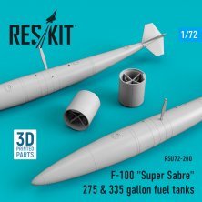 1/72 F-100 Super Sabre 275 & 335 gallon fuel tanks