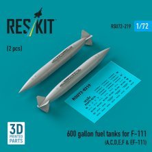 1/72 600 gallon fuel tanks for F-111