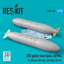 1/72 230 gallon fuel tanks for AH-64, MH-60