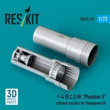 1/72 F-4 B, C, D, N Phantom II exhaust nozzles for Hasegawa