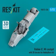 1/72 Rafale C, M cockpit with 3D for Hobby Boss