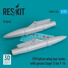 1/72 370 Galon wing fuel tanks with pylons type 1
