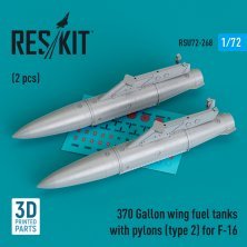 1/72 370 Gallon wing fuel tanks with pylons type 2