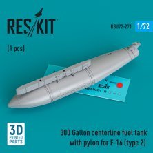 1/72 300 Gallon centerline fuel tank with pylon F-16 type 2