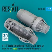 1/72 F-15 closed exhaust nozzles for Hasegawa