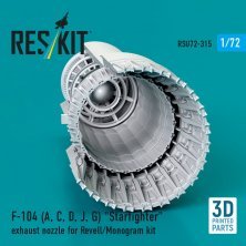 1/72 F-104 A,C,D,J,G exhhaust nozzle for Revell/MONO