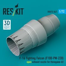 ResKit 1/72 Tuy�re F100-PW-220 ouverte F-16 Hasegawa