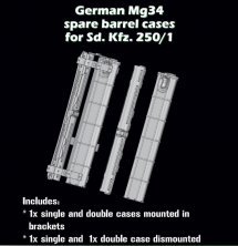 1/35 German MG34 spare barrel cases Sd.Kfz.250/1