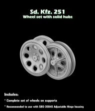 1/35 Sd.Kfz.251 Wheel set with solid hubs