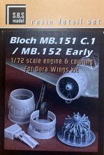 1/72 Bloch MB 151 & 152 engine with cowling set