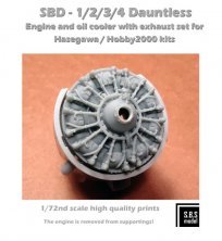 1/72 SBD-1/2/3/4 Dauntless Engine & Exhaust set