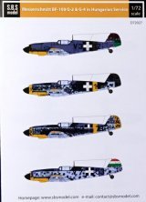 1/72 Decal Bf-109G-2 & G-4 in Hungarian Service